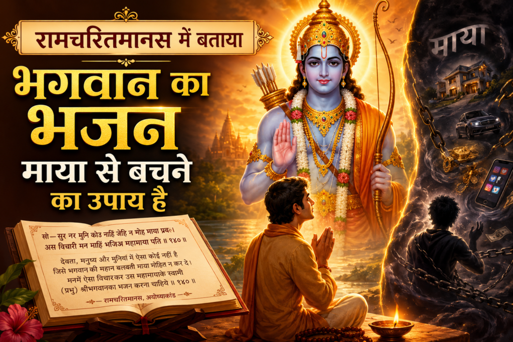 रामचरितमानस में बताया भगवान का भजन माया से बचने का उपाय है